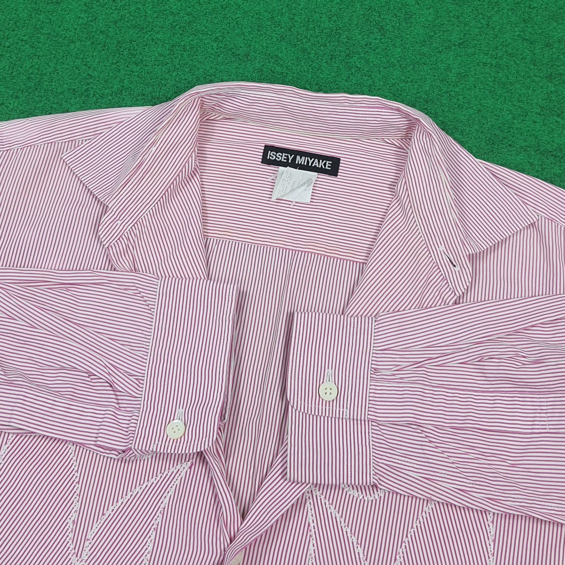 Issey Miyake Issey Miyake Stripped Fire Stitched Buttom Up C294N73 Size US M / EU 48-50 / 2 - 4 Thumbnail