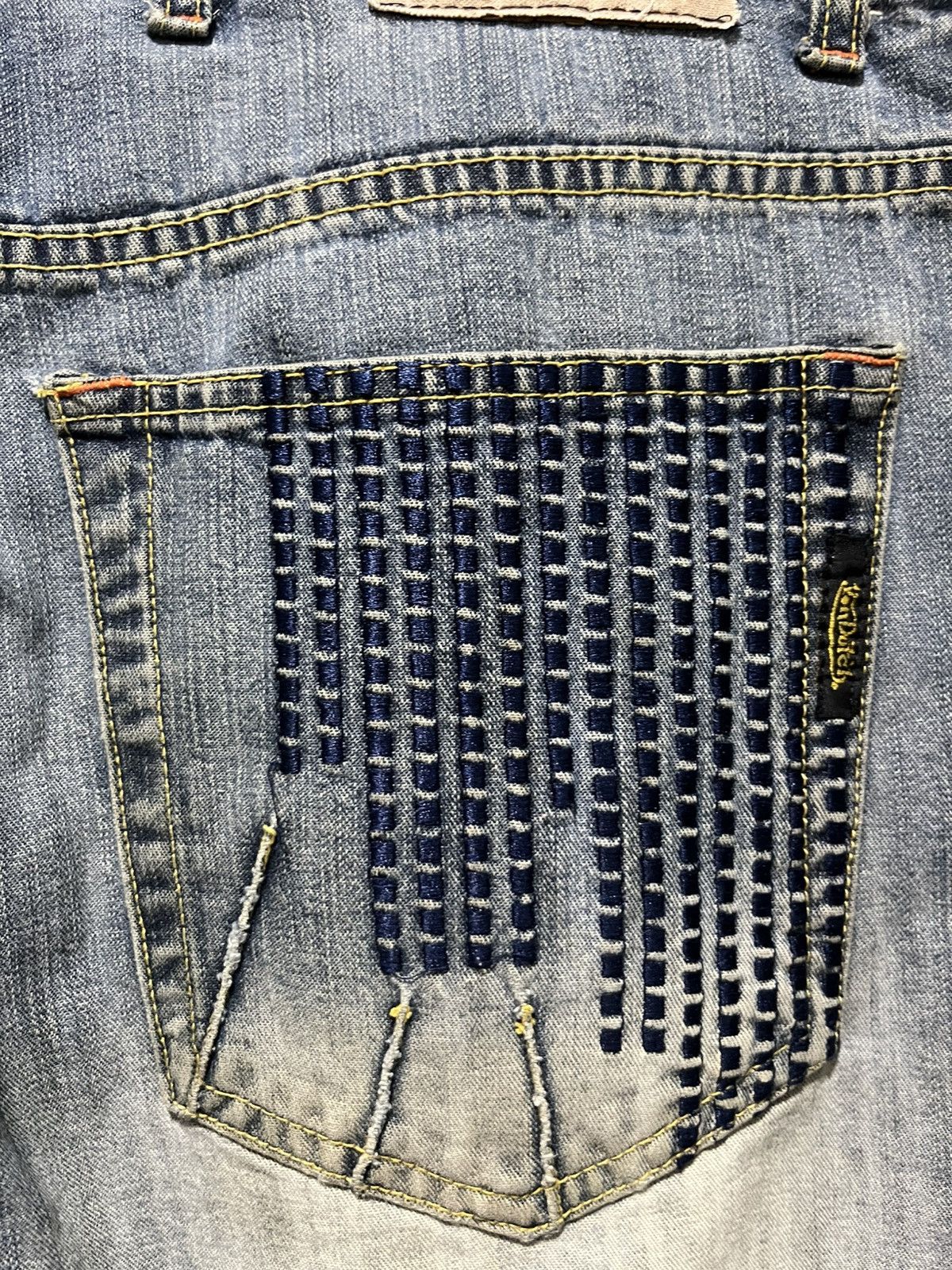 Vintage × Von Dutch Von Dutch Jeans Patchwork Bootleg 90s Baggy Size US 36 / EU 52 - 10 Thumbnail