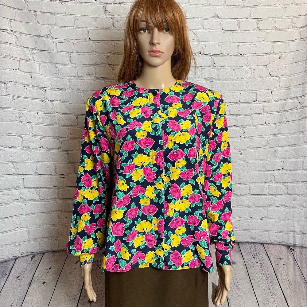 Other NWT New Vintage Prophecy Floral Blouse Shirt Size 12 Size XL / US 12-14 / IT 48-50 - 1 Thumbnail