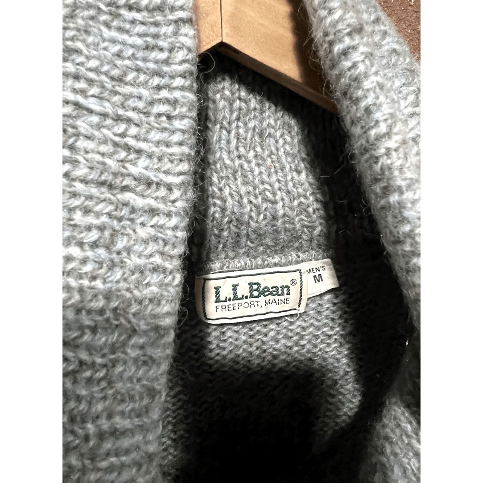 Vintage VINTAGE LL Bean Knit Pullover Cowl Neck Gray Wool Long Sleeve Medium Mens Size US M / EU 48-50 / 2 - 3 Thumbnail