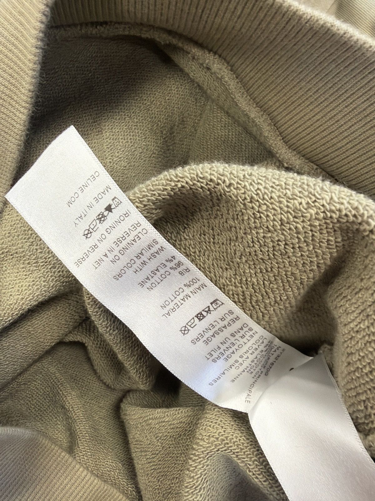 Celine Celine logo hooded sweatshirt olive Size US S / EU 44-46 / 1 - 4 Thumbnail