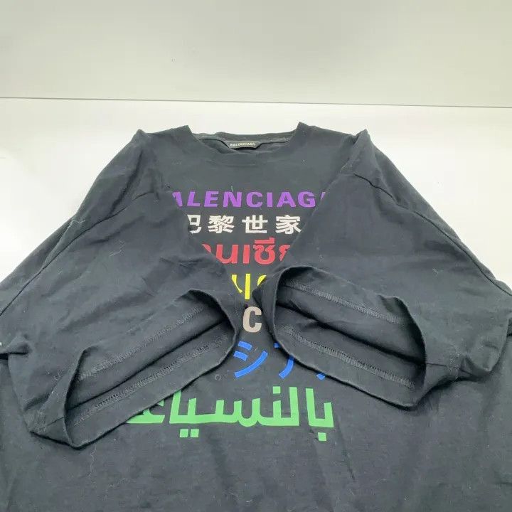 Balenciaga Balenciaga Balenciaga Multilingual Print Short Sleeve Tshi Size US XL / EU 56 / 4 - 4 Thumbnail