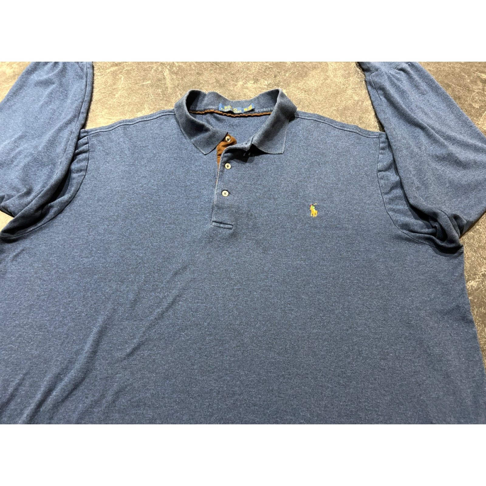 Ralph Lauren Polo Ralph Lauren Classic Fit Long Sleeve Polo Shirt Men’s 3XLT Blue Flesh Pony Size US XXL / EU 58 / 5 - 2 Thumbnail