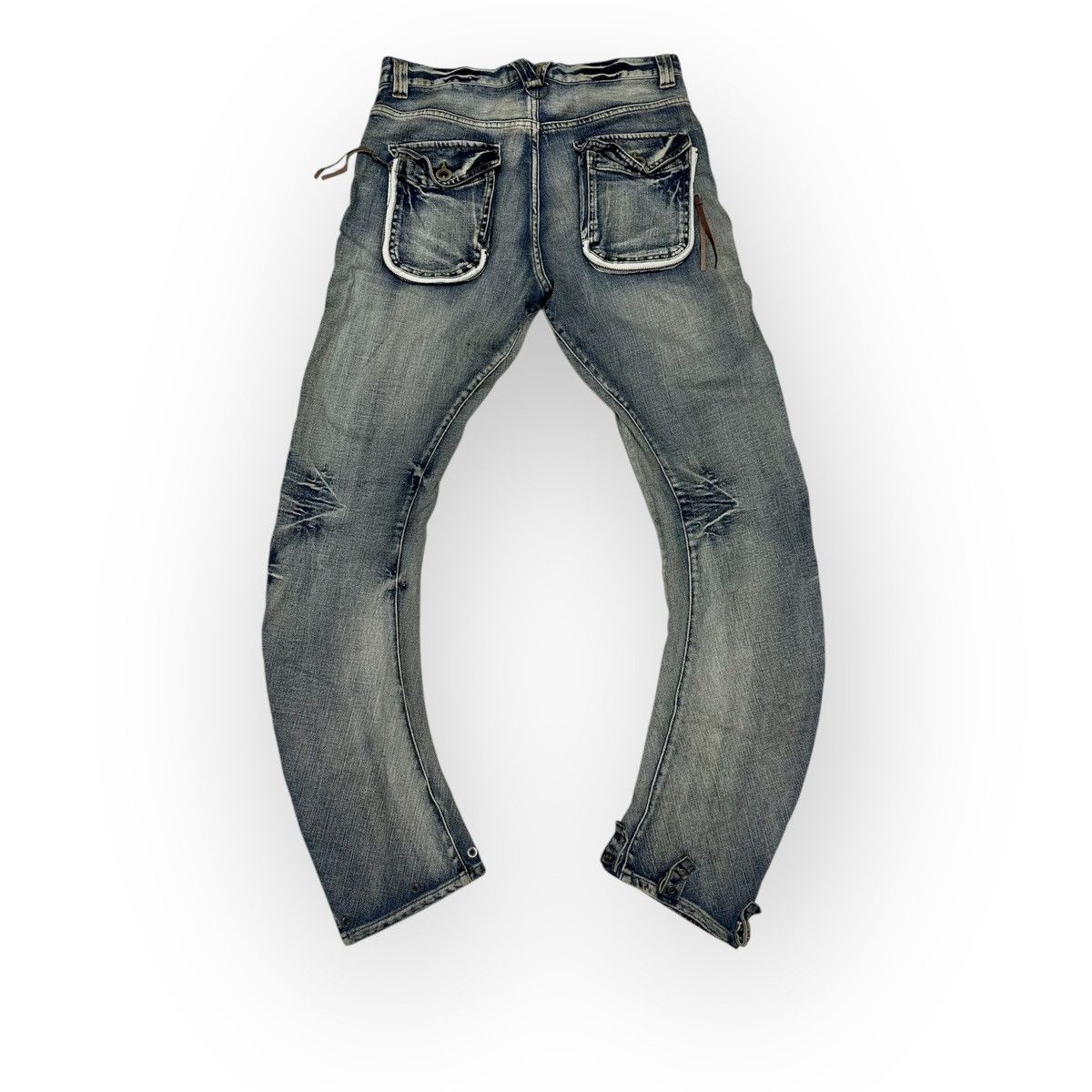 PPFM × Seditionaries PPFM Bondage Curve Banana Biker Denim Jeans Size US 34 / EU 50 - 2 Thumbnail