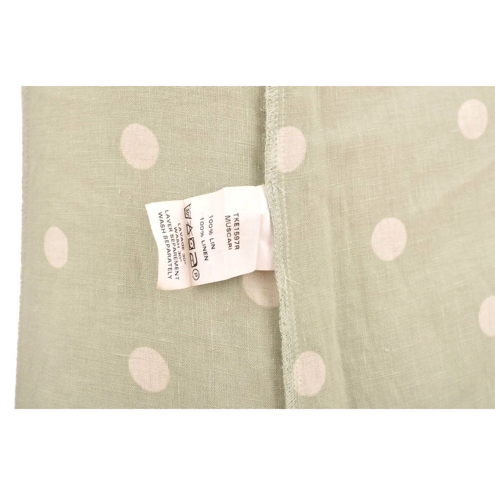 Vintage VINTAGE Lin'n Laundry Paris Muscari Linen Polka Dot Mint Dress 38 Green 100% Linen Short Sleeve Knee Length Women Mens Womens Girls Boys Size XS / US 0-2 / IT 36-38 - 8 Thumbnail