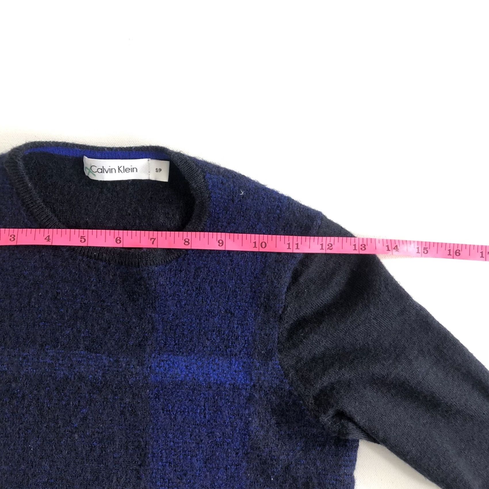 Calvin Klein Calvin Klein Sweater Women's Size S Blue Long Sleeve Merino Wool Blend Pullover Size S / US 4 / IT 40 - 6 Thumbnail