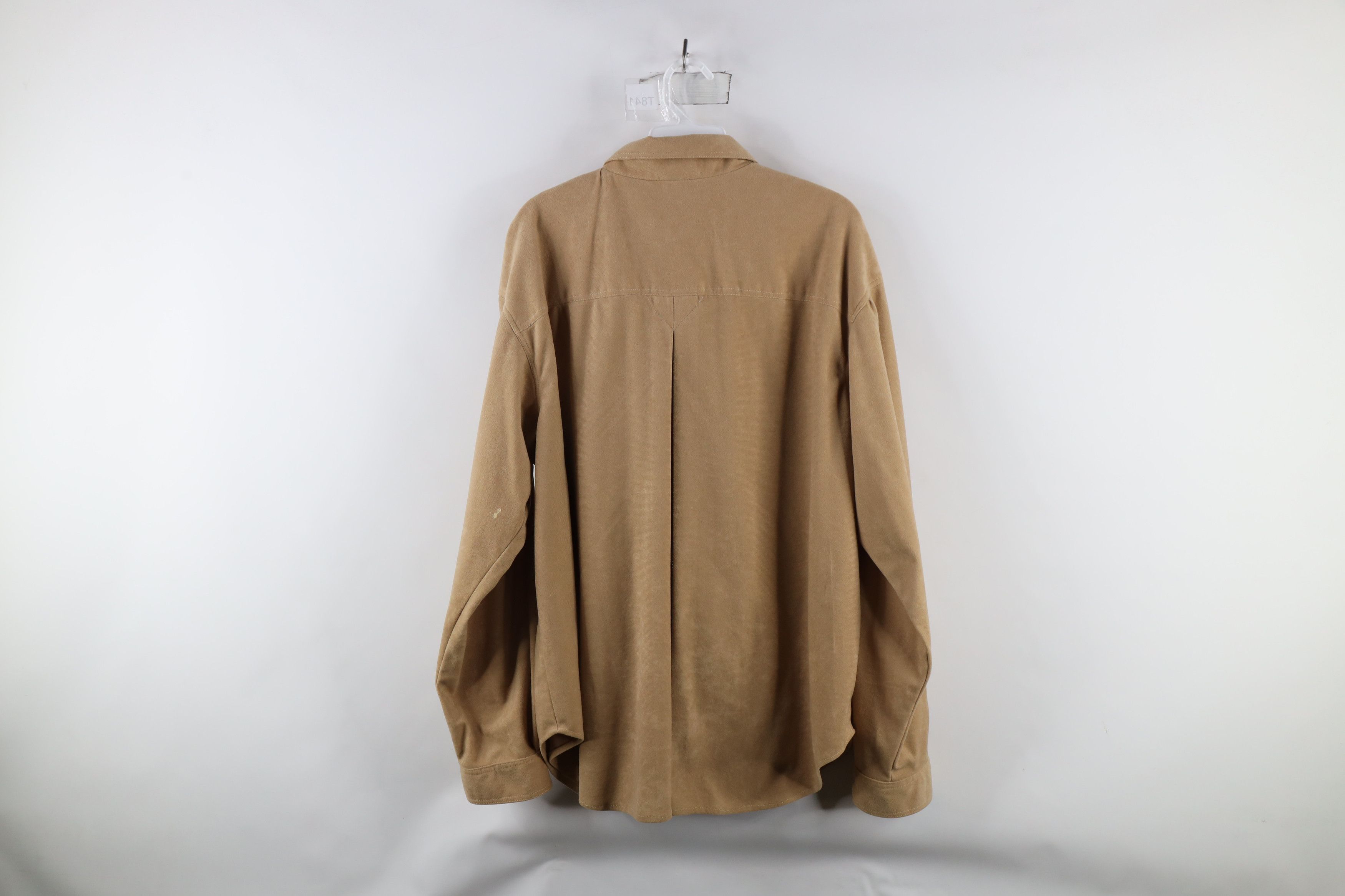 Vintage Vintage 90s Streetwear Handmade Fleece Corduroy Button Shirt Size US XL / EU 56 / 4 - 9 Thumbnail