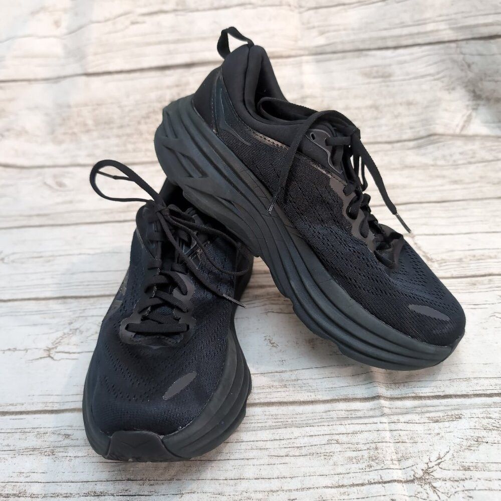 Other HOKA One One Bondi 8 Running Shoes Black Mesh Cushioned – W Size US 10 / EU 43 - 1 Thumbnail