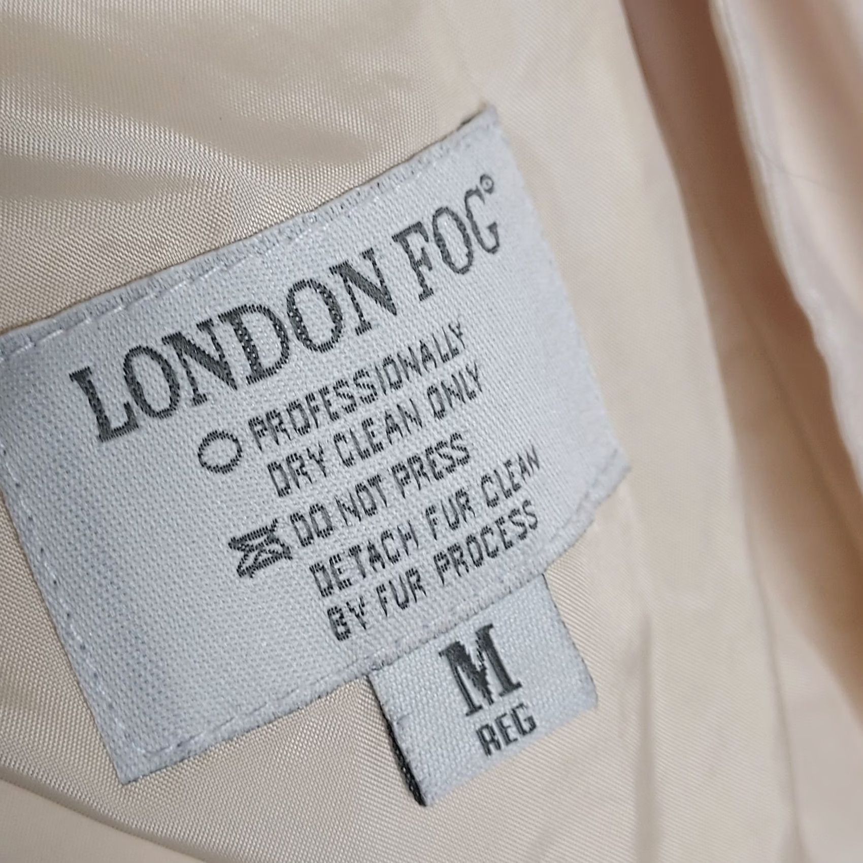 London Fog London Fog Womens Medium Hooded Insulated Rain Jacket Light Beige Long Casual Coat Size M / US 6-8 / IT 42-44 - 6 Thumbnail