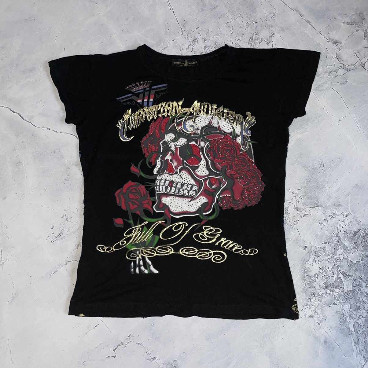 Christian Audigier × Ed Hardy Ed Hardy Christian Audiger Skull Printed Tshirt Size M / US 6-8 / IT 42-44 - 1 Thumbnail