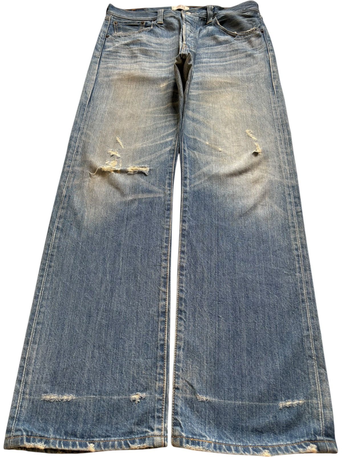 Levi's Vintage 90s Levis 501 Mud Wash Distressed Baggy Jeans Size US 34 / EU 50 - 1 Thumbnail