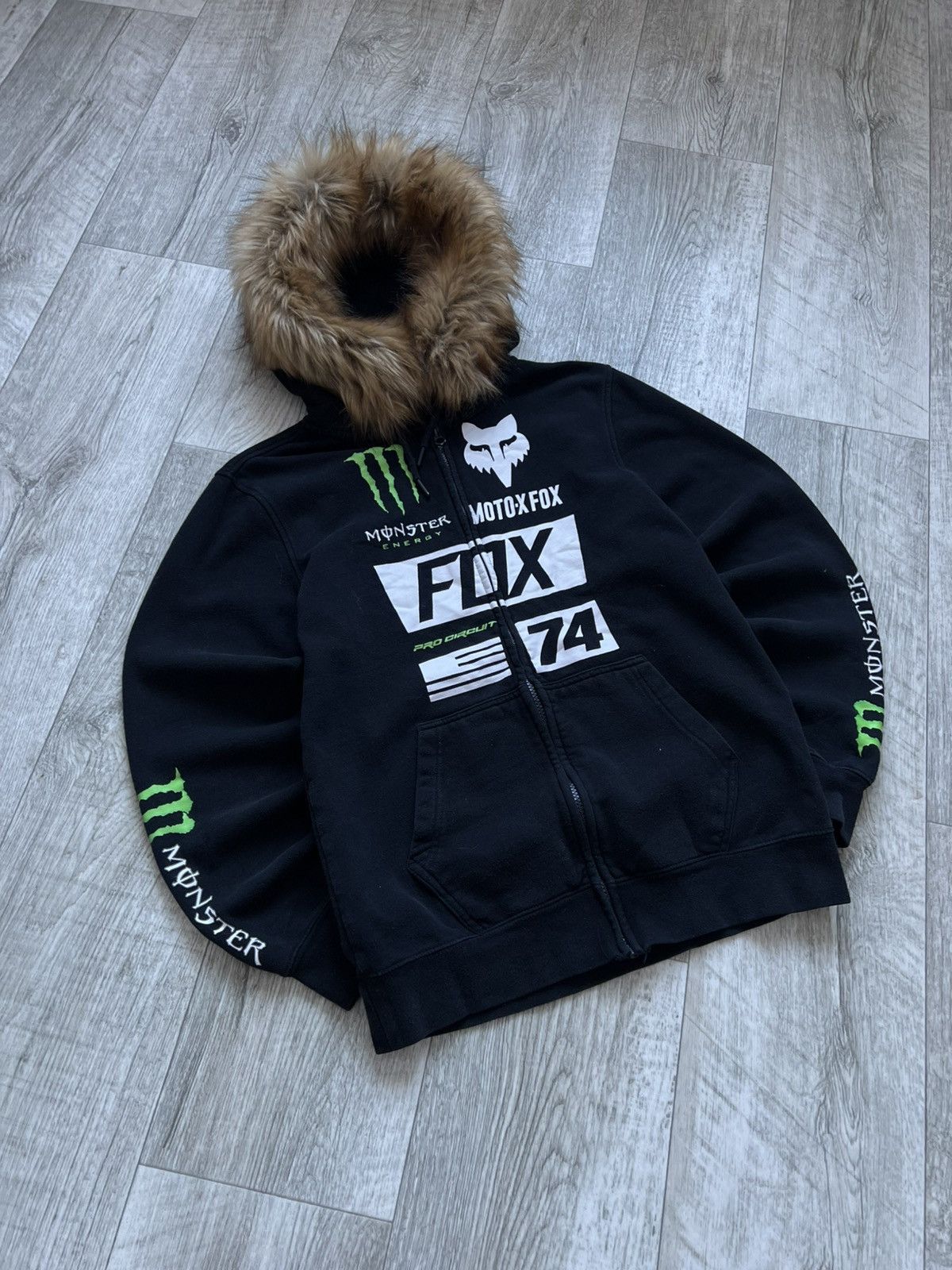 Hysteric Glamour Fox Racing Monster Energy Faux Fur Zip Y2k Hysteric Glamour Size US M / EU 48-50 / 2 - 3 Thumbnail