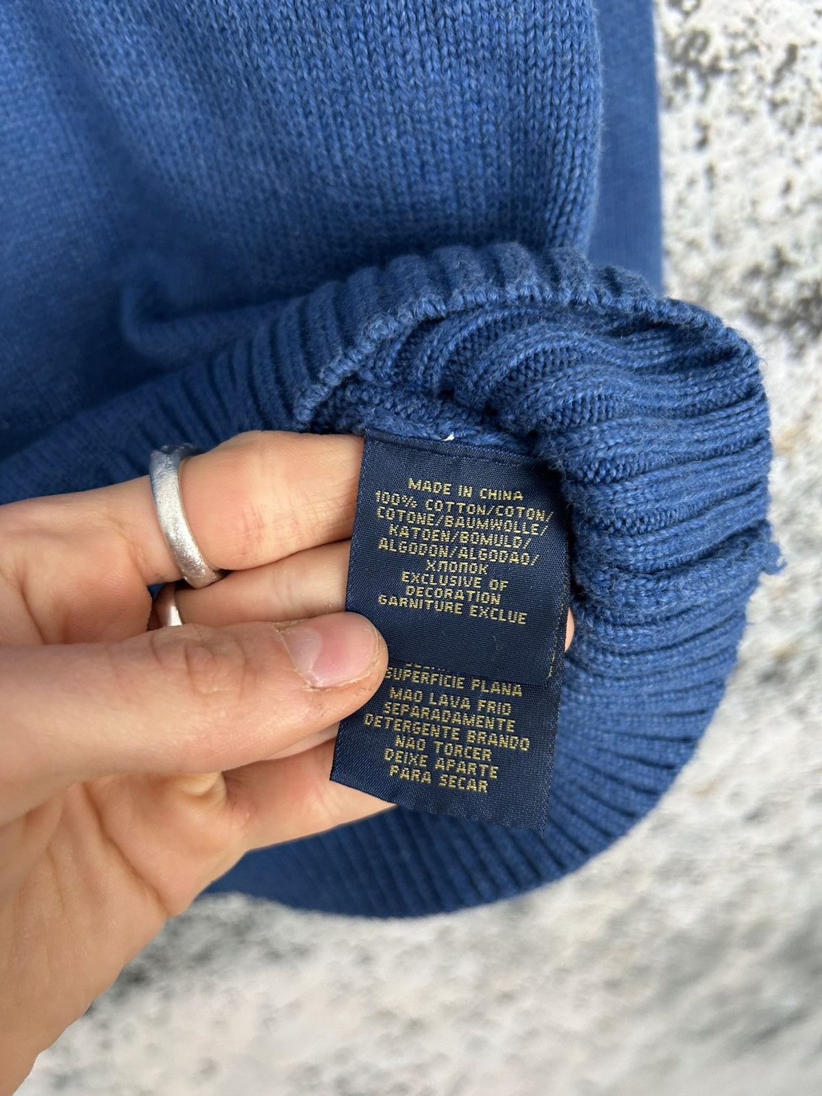 Polo Ralph Lauren Vintage Polo Ralph Lauren Blue Sweater Knitwear 90s Archive Size US L / EU 52-54 / 3 - 6 Thumbnail