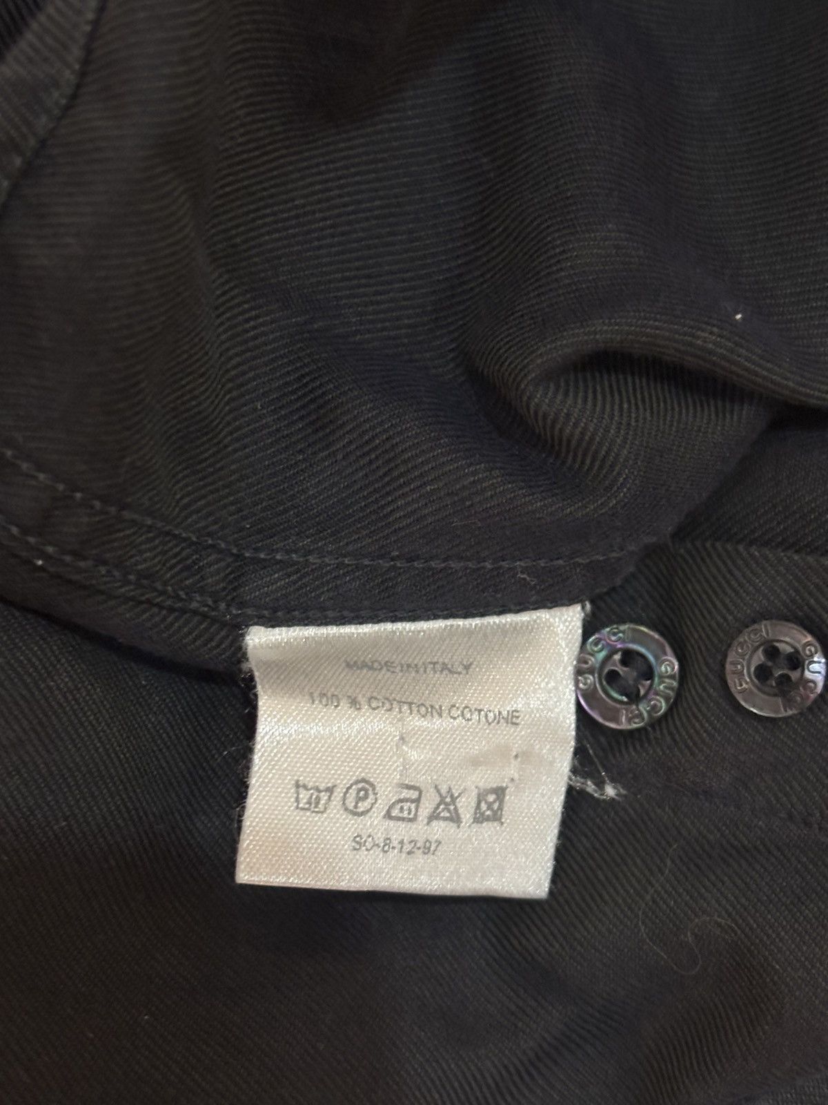 Gucci Gucci Black Cotton Shirt Size 41/16 Italy Long Cuffs Size US L / EU 52-54 / 3 - 21 Thumbnail