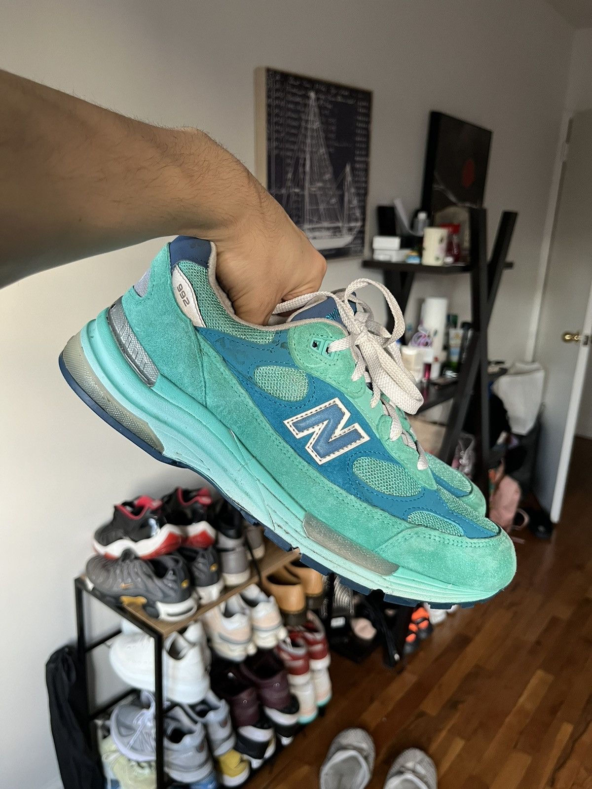 New Balance New balance 992 Blue Silver Metallic miu made in USA Size US 9.5 / EU 42-43 - 1 Thumbnail