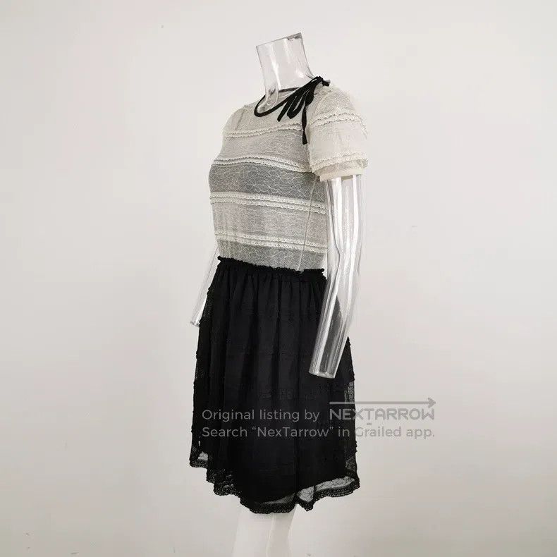 Valentino Valentino Color-blocked mesh crew neck dress Size S / US 4 / IT 40 - 2 Thumbnail