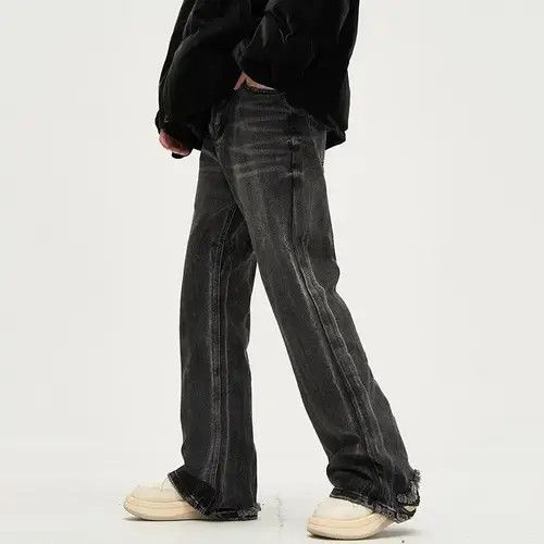 VIBE Baggy streetwear y2k flared ripped jeans pants wide leg Size US 31 - 2 Thumbnail