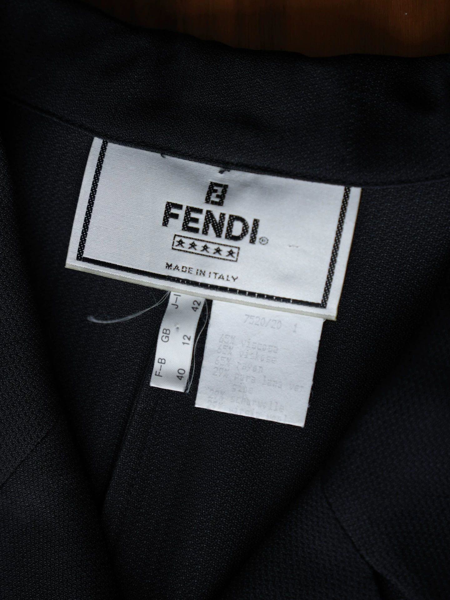 Fendi Fendi Vintage Peaked Lapel Sash Asymmetric Blazer FR40 Size S / US 4 / IT 40 - 5 Thumbnail