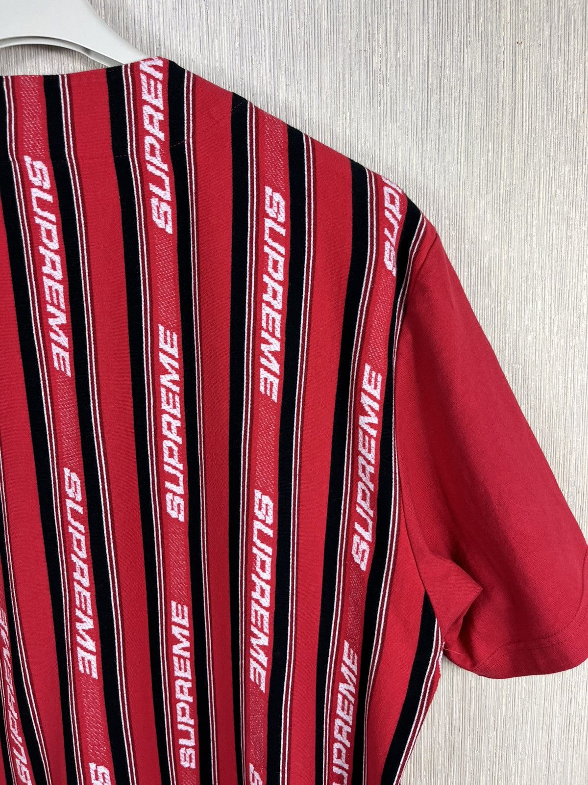 Supreme Supreme jacquard logo baseball jersey knit shirt button up Size US M / EU 48-50 / 2 - 16 Thumbnail