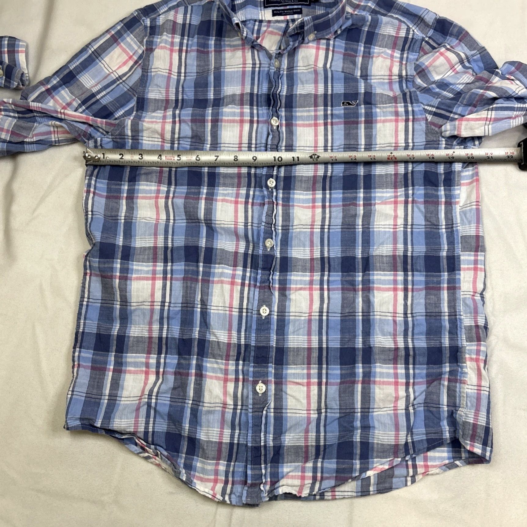 Vineyard Vines Vineyard Vines Button Down Shirt Men’s Medium Slim Fit Whale Plaid Long Sleeve Size US M / EU 48-50 / 2 - 3 Thumbnail