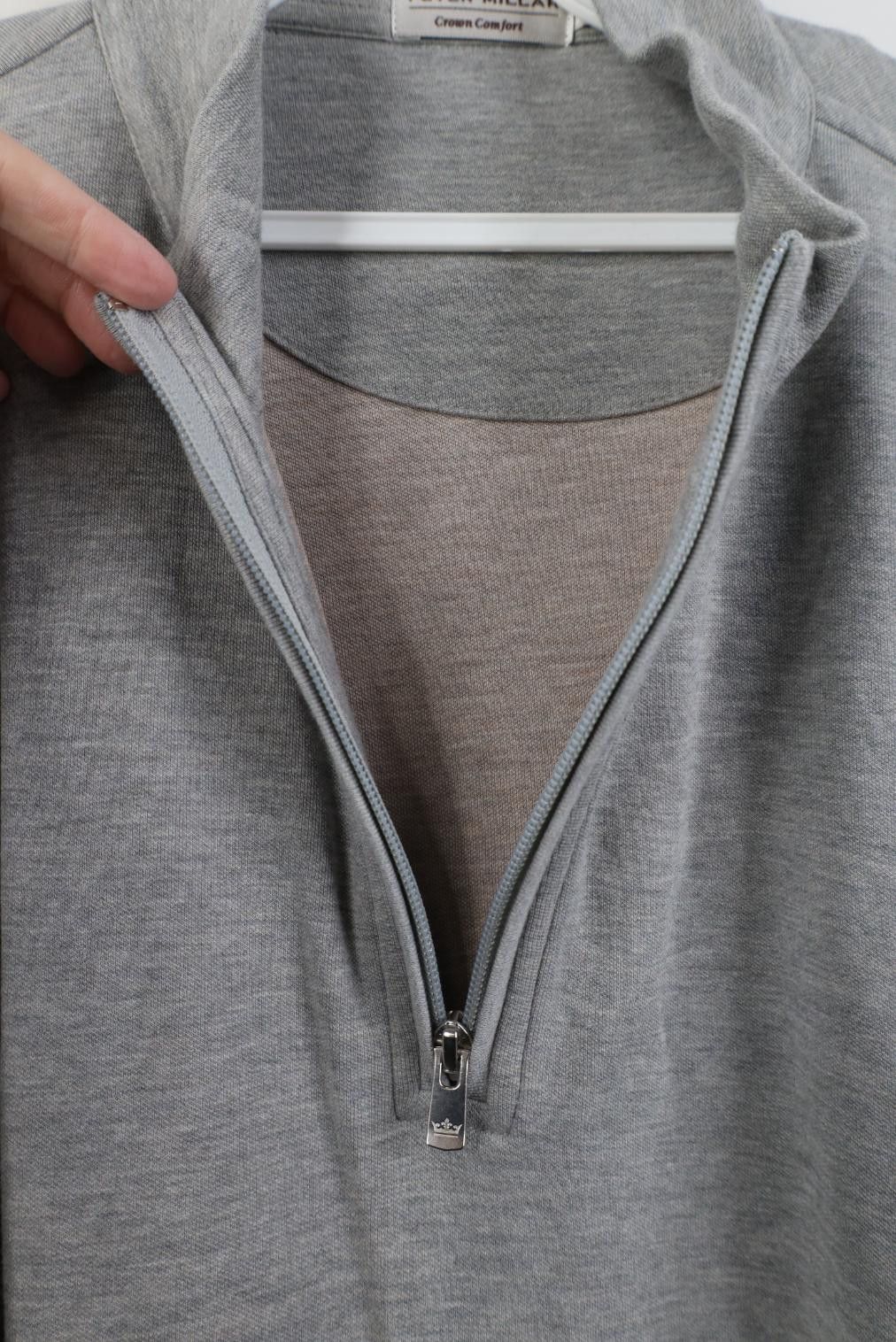 Peter Millar Peter Millar Crown Comfort 1/4 Zip Pullover Sweater Gray Size US XXL / EU 58 / 5 - 6 Thumbnail
