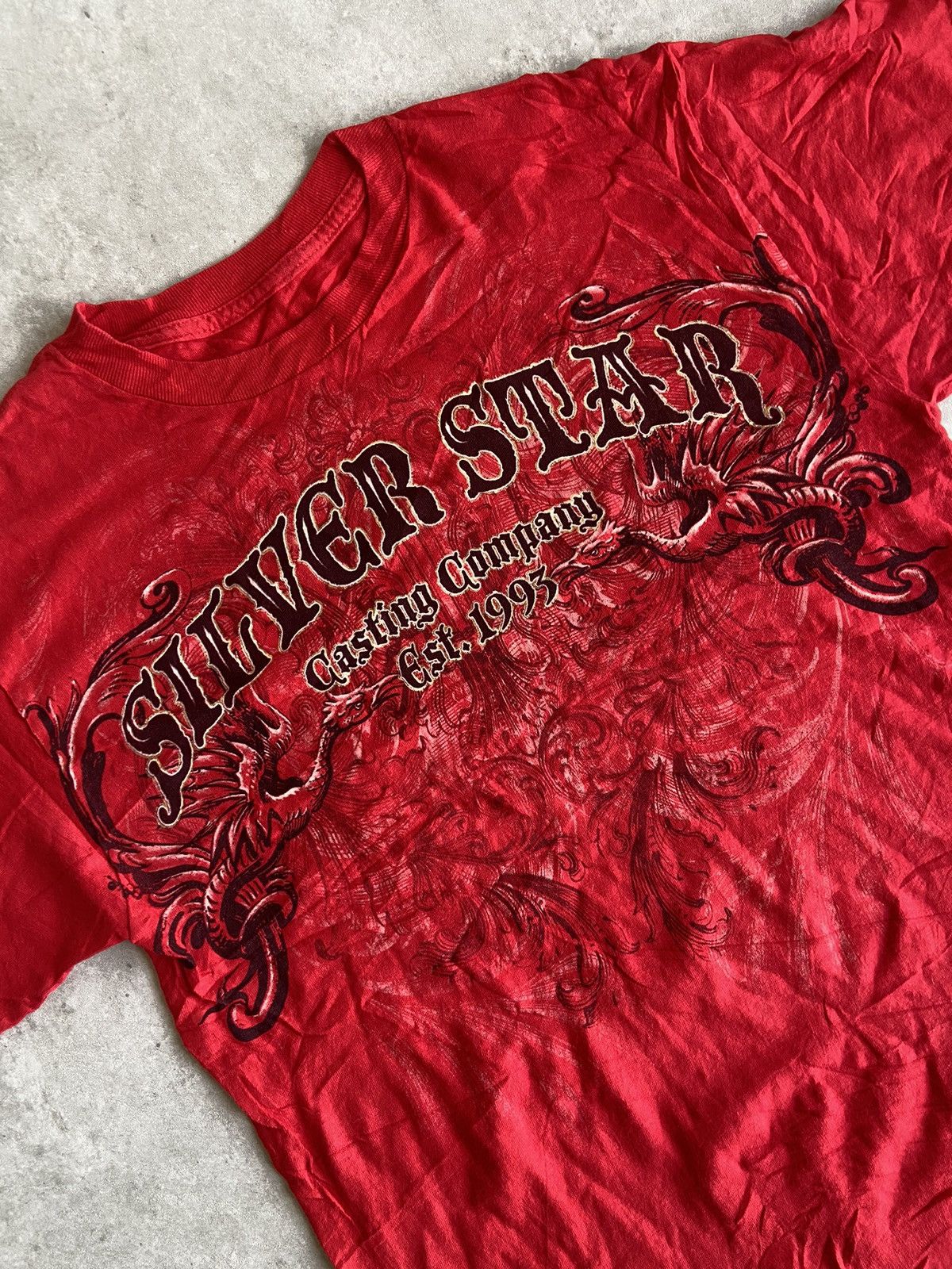 Affliction × Tapout × Vintage 💥BINDING OFFER💥 y2k Silver Star Casting Company Tshirt Size US L / EU 52-54 / 3 - 2 Thumbnail