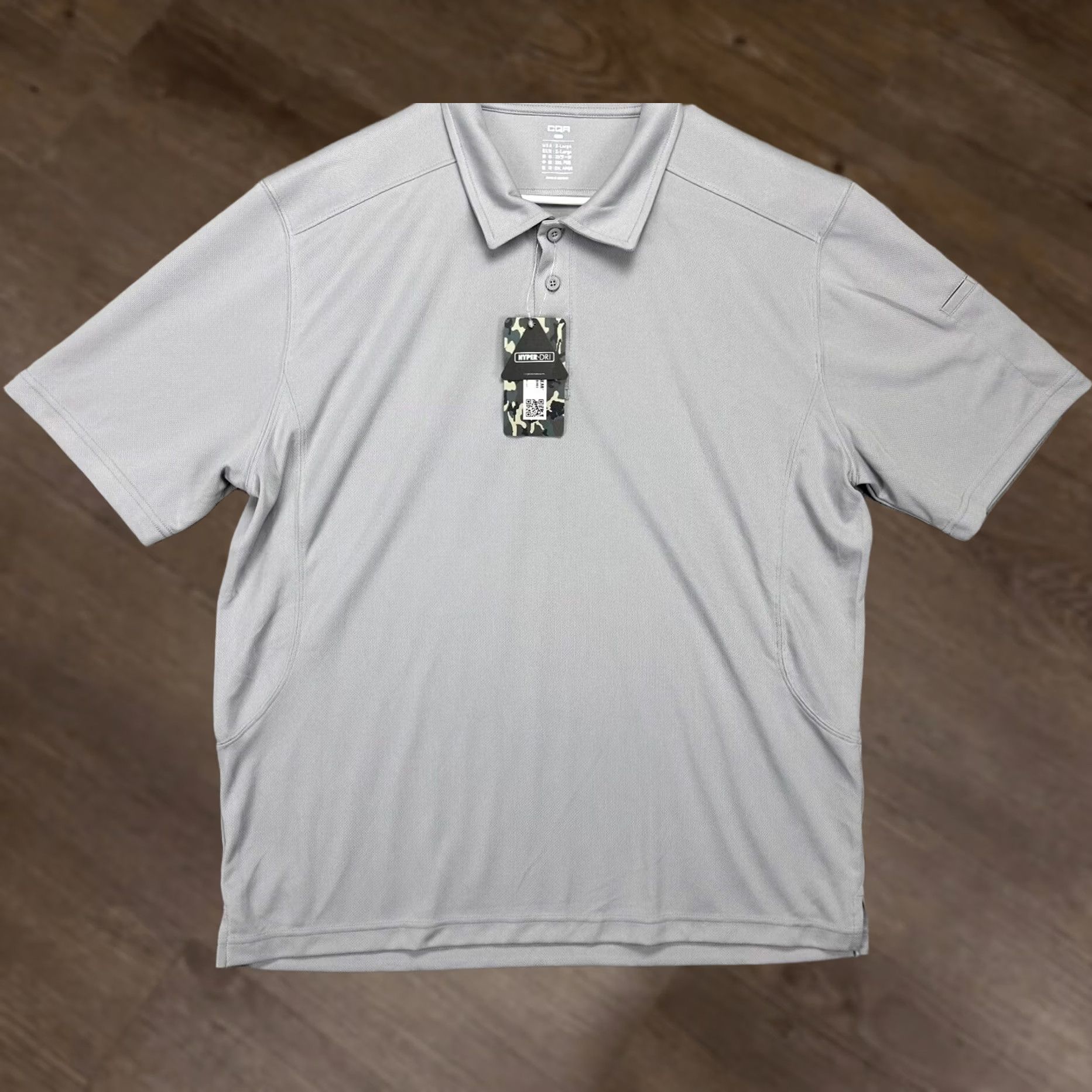 Vintage CQR Polo Shirt Adult XL Grey Short Sleeve Tactical Casual Outdoor Rugby Men NEW Size US XL / EU 56 / 4 - 1 Thumbnail