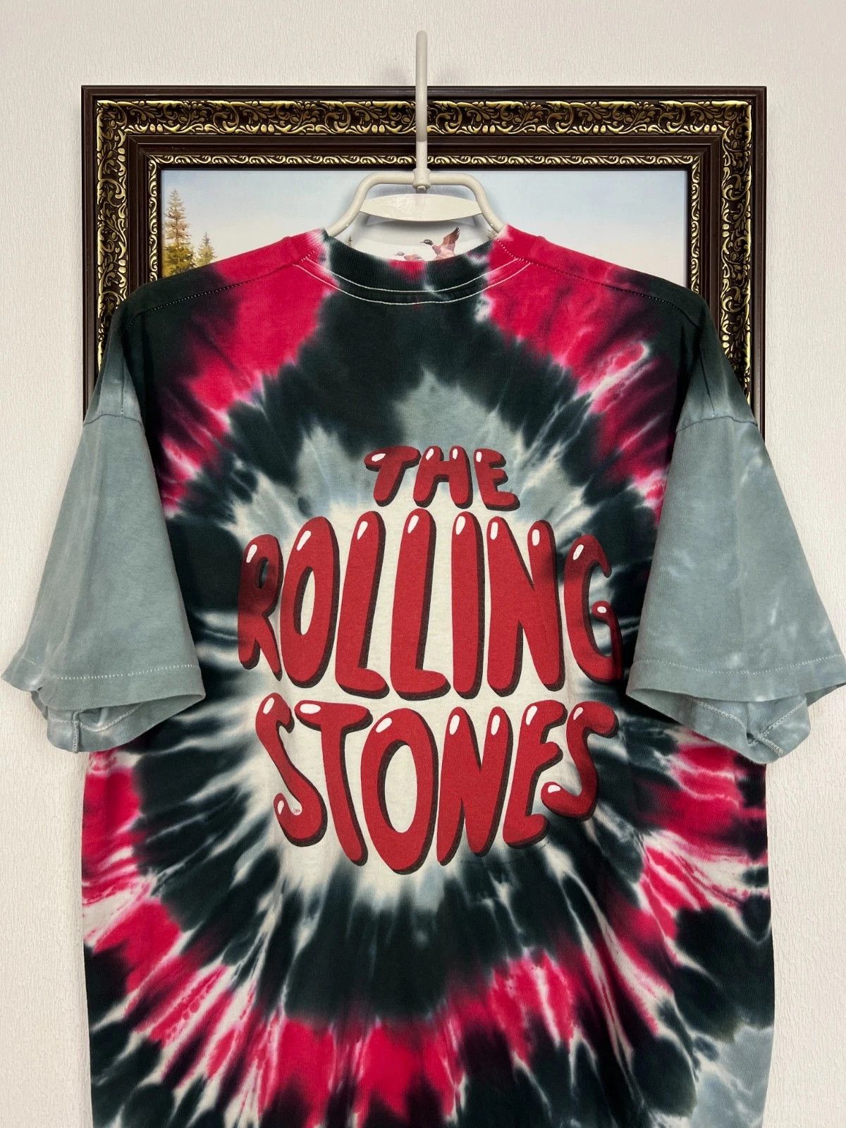 Vintage Vintage 90's The Rolling Stones Voodoo Lounge Tye Dye Shirt Size US XL / EU 56 / 4 - 7 Thumbnail