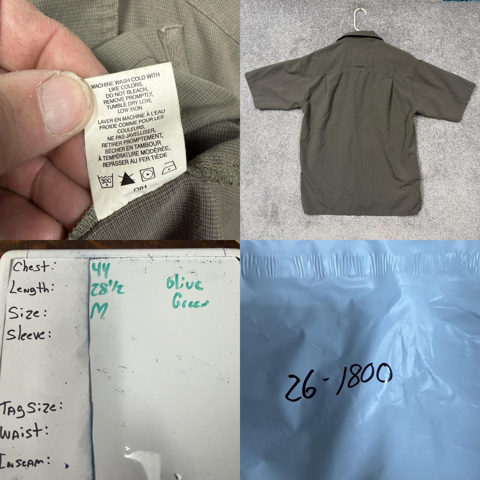 Olive Columbia Button-Up Shirt Mens M Olive Green Short Sleeve Check Outdoor Casual Workwear Hosiery? Size US M / EU 48-50 / 2 - 8 Thumbnail
