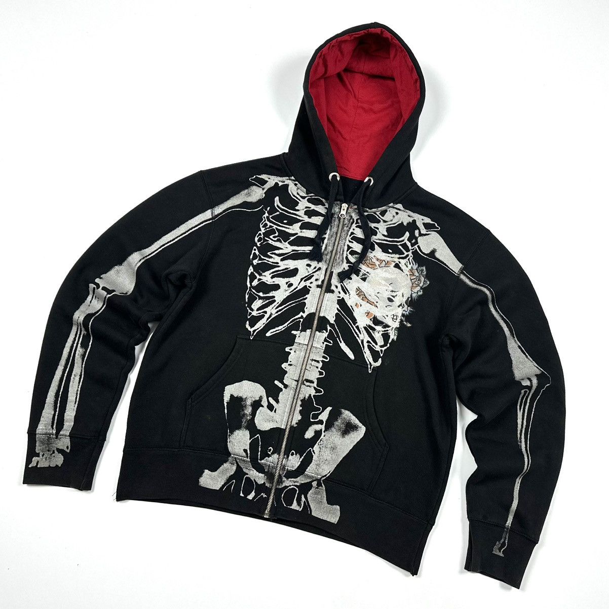 Ed Hardy Vintage Ed Hardy x Christian Audigier Skeleton Zip Hoodie Size US XL / EU 56 / 4 - 2 Thumbnail