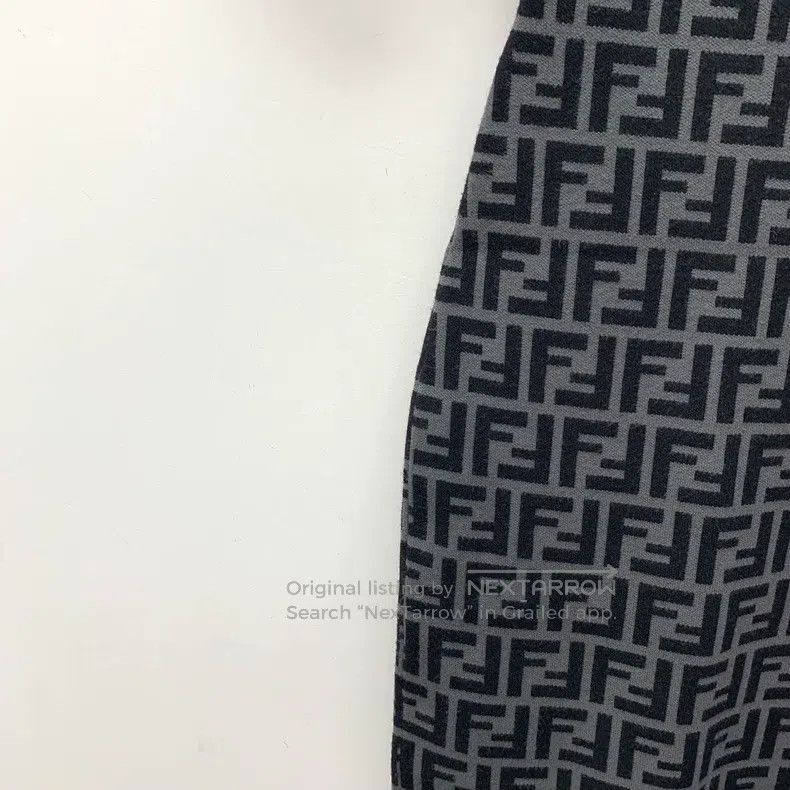 Fendi Fendi Dark Gray Logo Letter Full-Print Round Neck Short Sl Size XXS / US 00 / IT 34 - 4 Thumbnail
