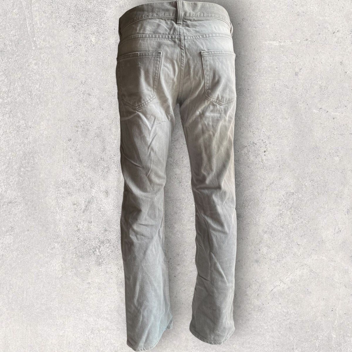 Helmut Lang Archive Embroidered Grey Fade Denim Low Waist Contour fFt Size US 33 - 14 Thumbnail