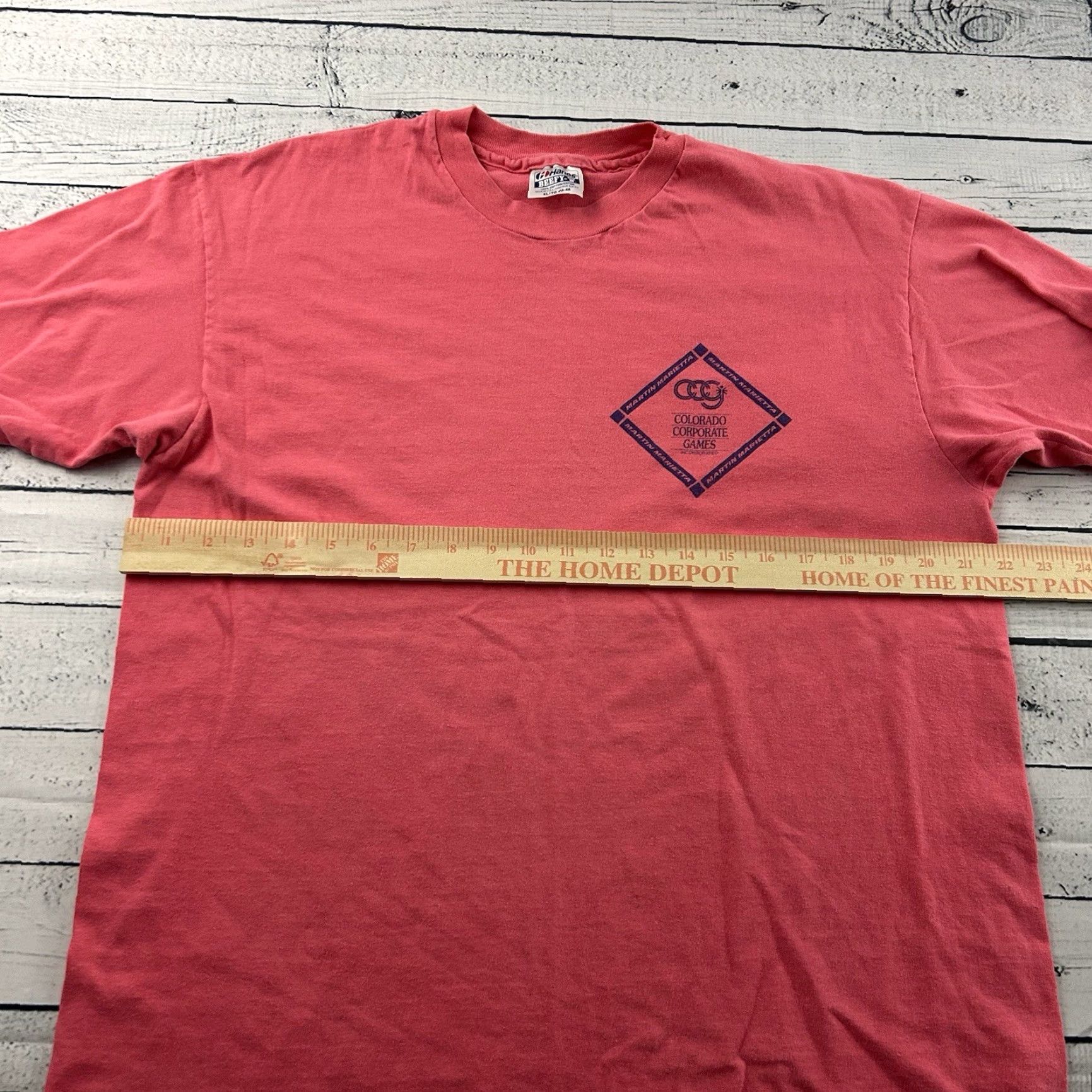 Hanes VTG Hanes T-Shirt Colorado Corporate Games Short Sleeve Crew Neck Men's XL Pink Size US XL / EU 56 / 4 - 5 Thumbnail