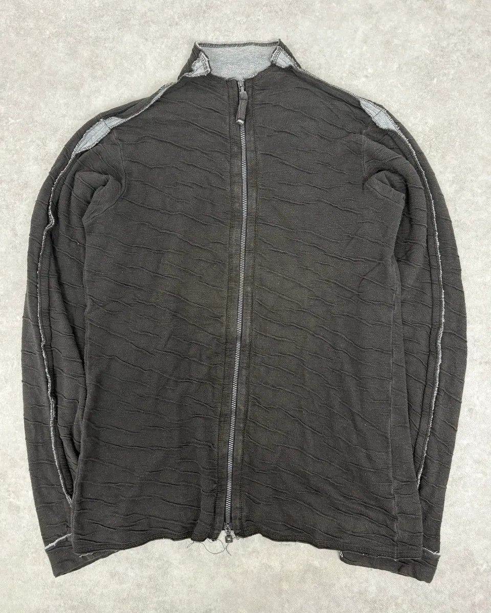 Marithe + Francois Girbaud 2000s Marithé + François Girbaud Grey Relief Scares Zip-up Sweater Size US S / EU 44-46 / 1 - 1 Thumbnail