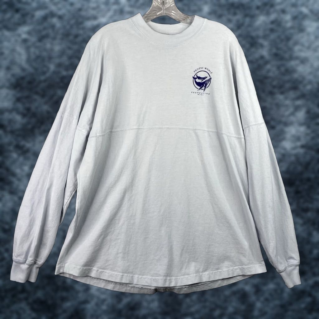 Vintage Vtg Pacific Whale Foundation Tee Shirt Mens M White Research Team Maui Beach Shirt Mens M White Whales Vintage Ocean T-Shirt Size US M / EU 48-50 / 2 - 1 Thumbnail
