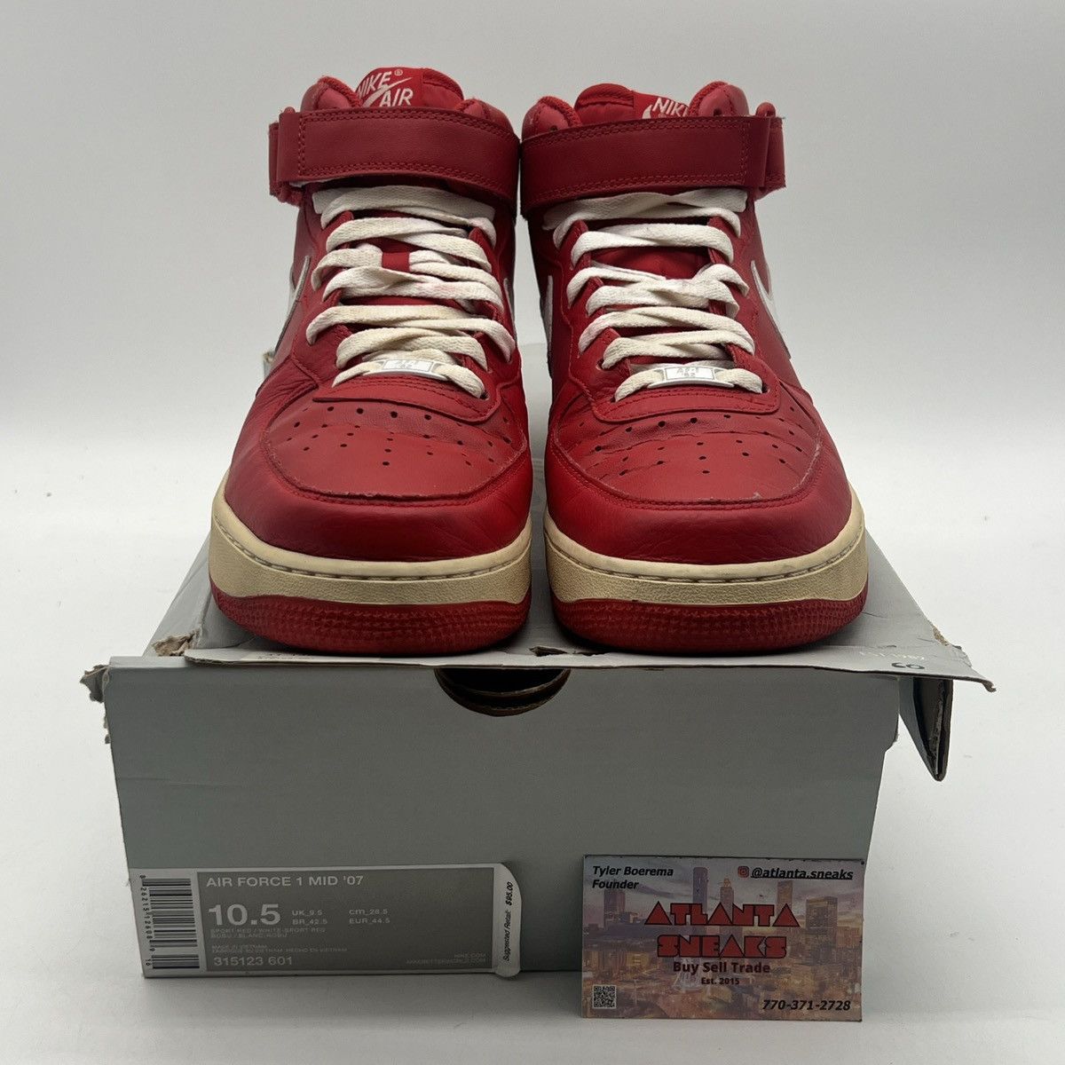 Nike Air Force 1 mid sport red Size US 10.5 / EU 43-44 - 2 Thumbnail