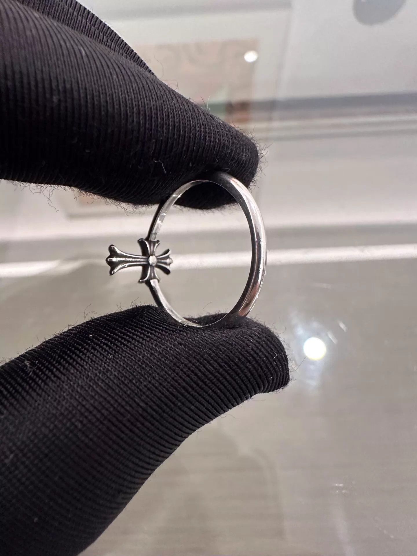 Chrome Hearts Chrome Hearts Bubblegum Cross 925 Silver Ring US8 Size ONE SIZE - 4 Thumbnail