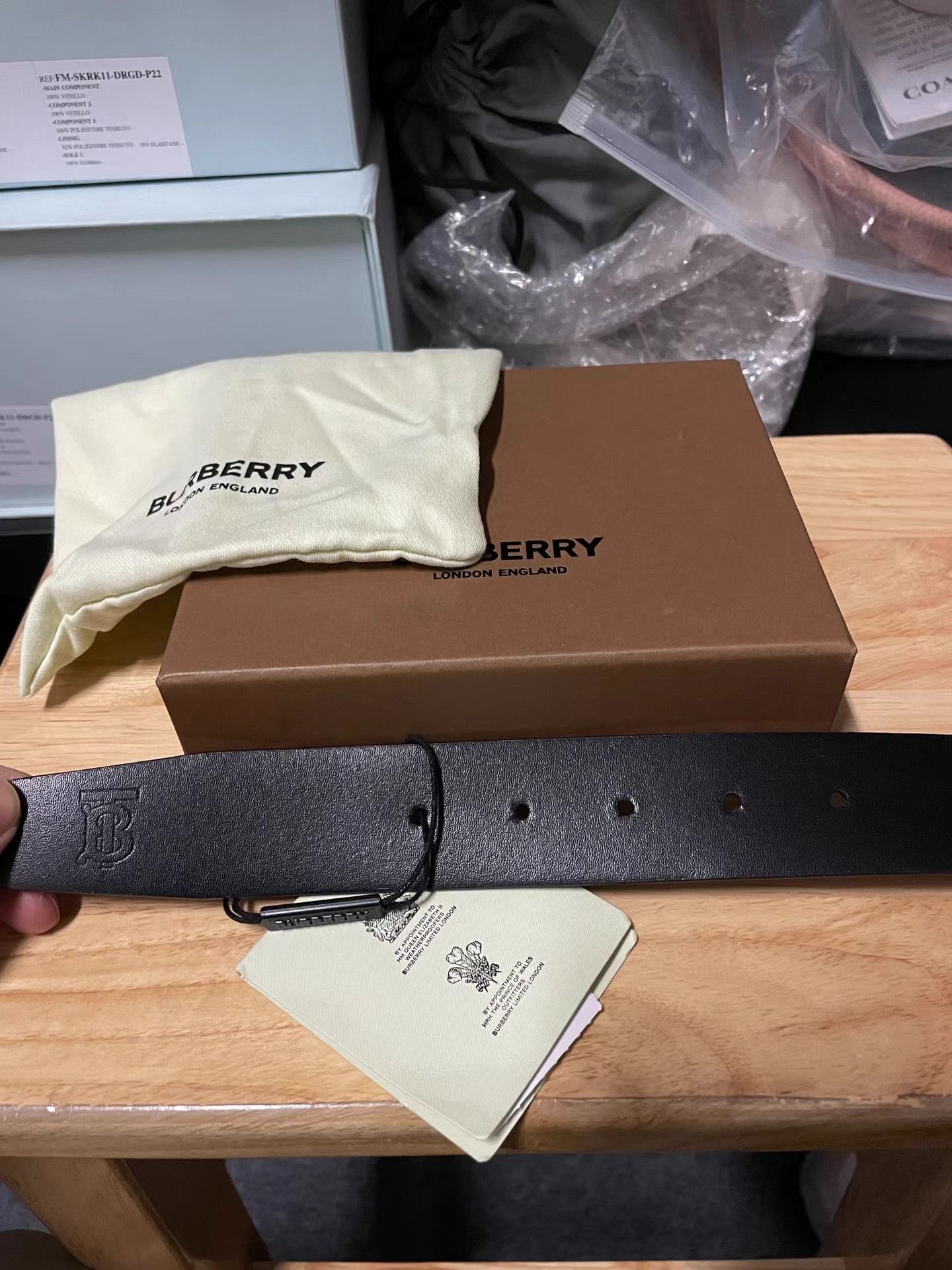 Burberry Burberry Classic Beige Leather Belt K6 Size ONE SIZE - 5 Thumbnail