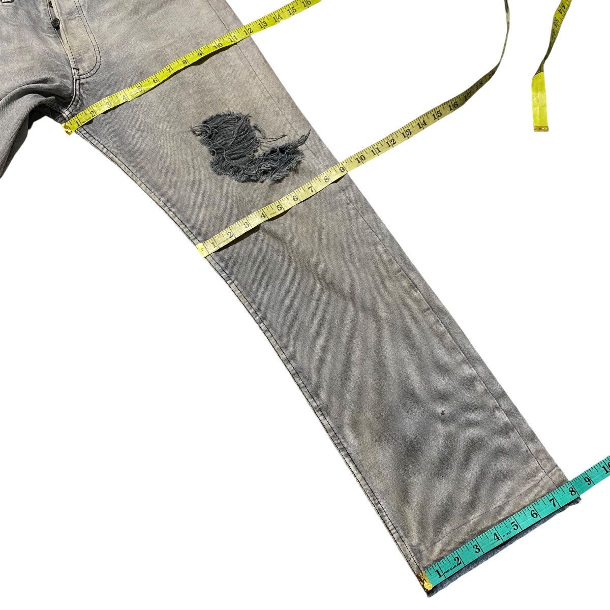 Levi's Vintage Levis 501 Blank Grunge Jeans Size US 30 / EU 46 - 20 Thumbnail