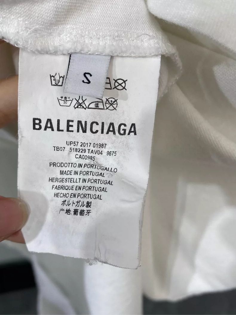 Balenciaga Short Sleeve T-Shirt with Front and Back Letter