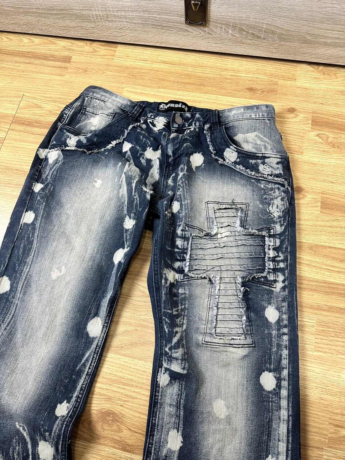 If Six Was Nine 🔥 Doomsday Opium Y2K Hysteric Glamour Denim Pants Ed Hardy Size US 34 / EU 50 - 4 Thumbnail