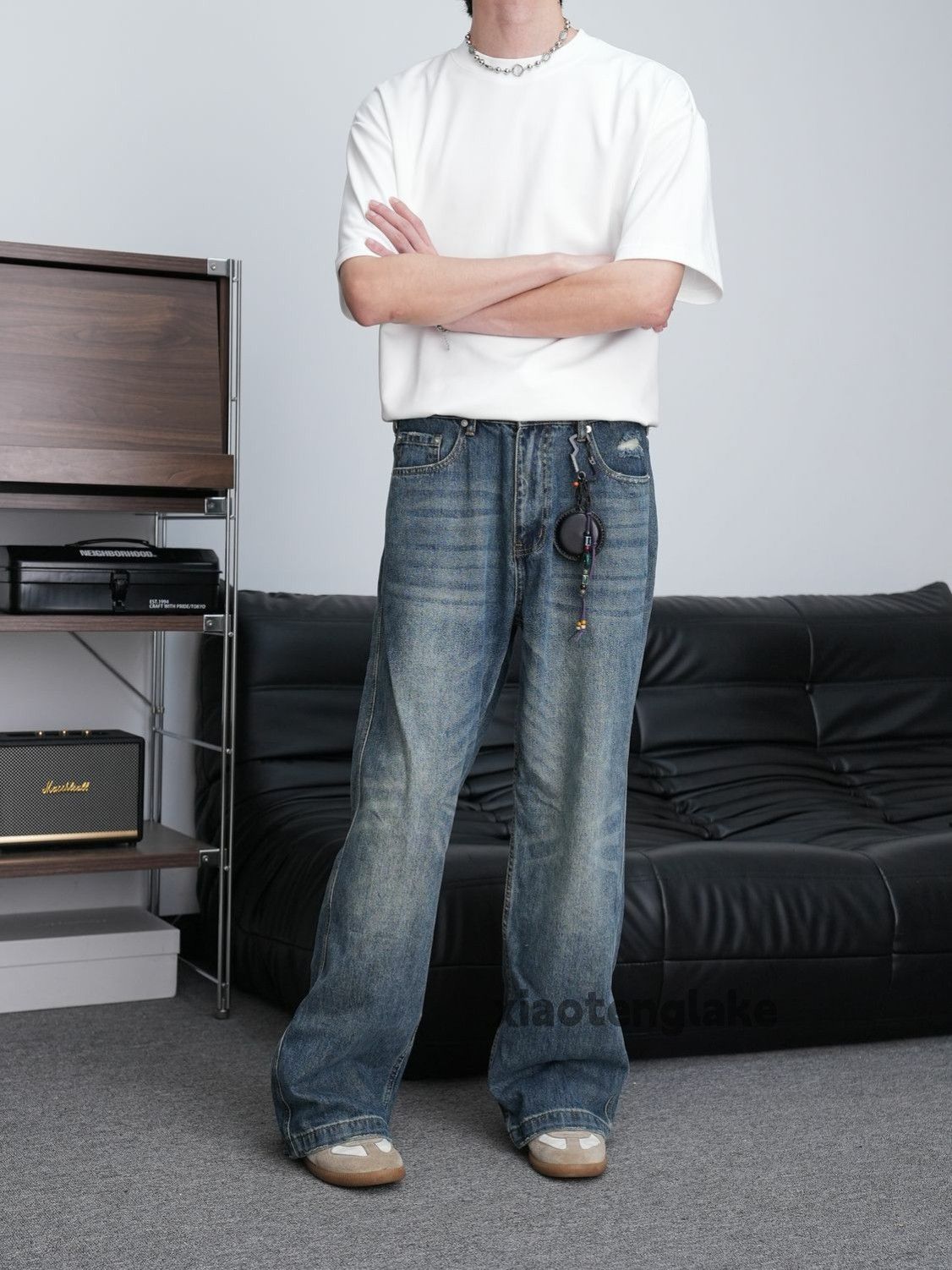 Jean × Vintage washed faded y2k skate yuppie damaged jeans Size US 30 / EU 46 - 2 Thumbnail