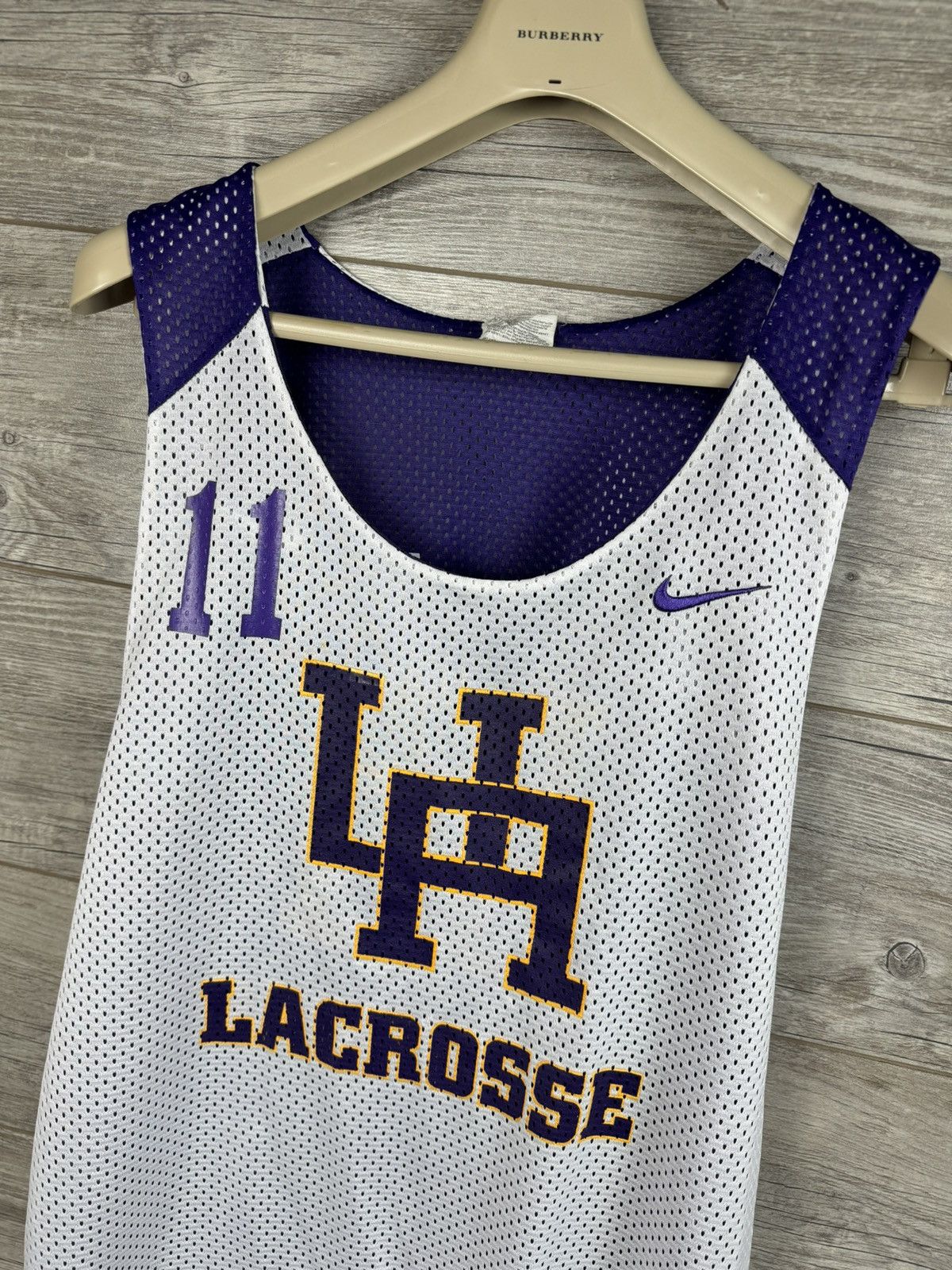 Nike NIKE VINTAGE LACROSSE DOUBLE SIDED MESH T-SHIRT #11 Size US L / EU 52-54 / 3 - 10 Thumbnail