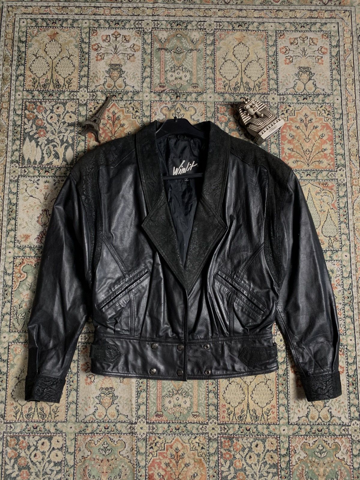 Japanese Brand × Vintage 🔥RARE CROPPED GENUINE LEATHER JACKET WINLIT ISSEY MIYAKE Size US S / EU 44-46 / 1 - 1 Thumbnail