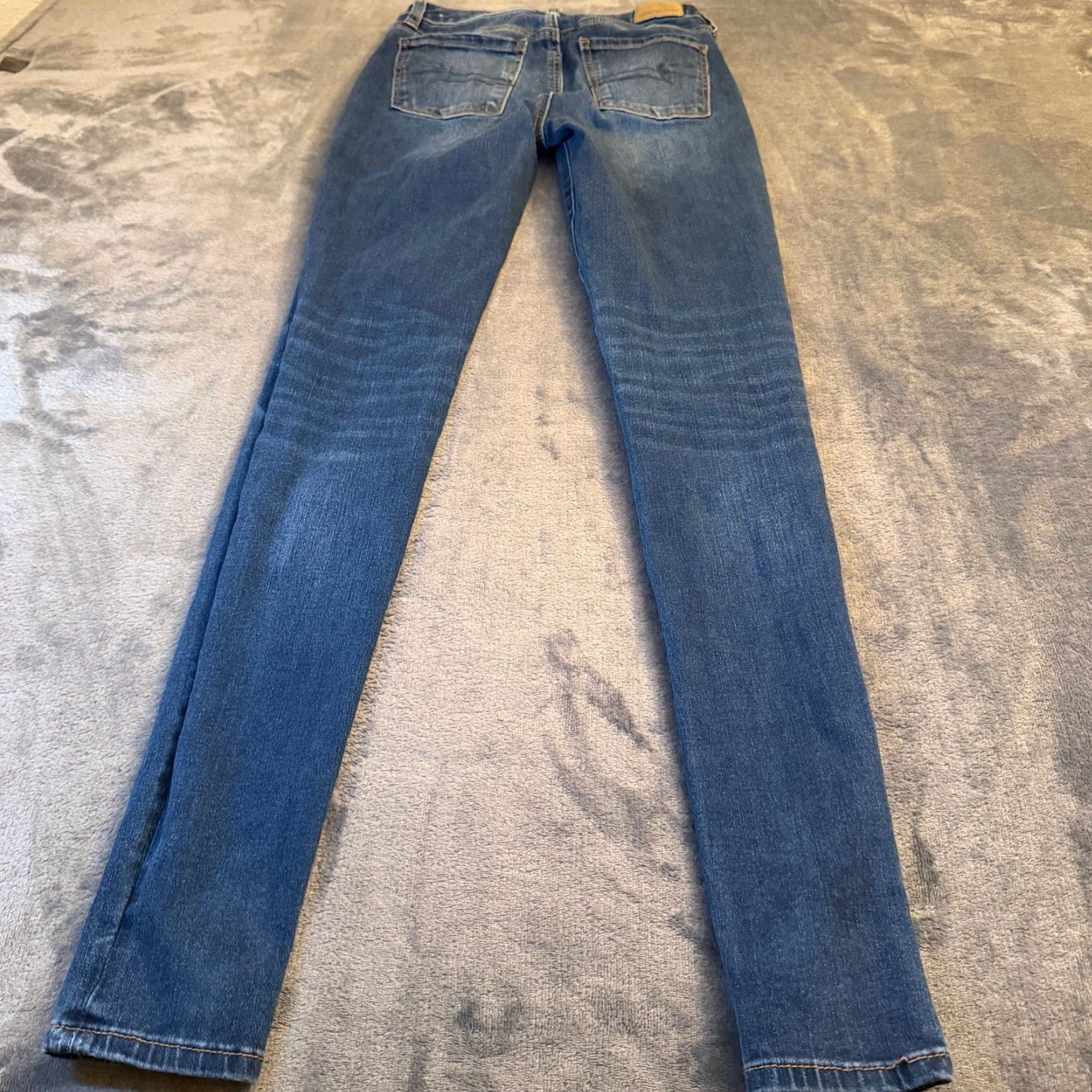 Vintage American Eagle Super Hi Rise Jegging Jeans Medium Wash Women 2 X-long Size 26" / US 2 / IT 38 - 4 Thumbnail
