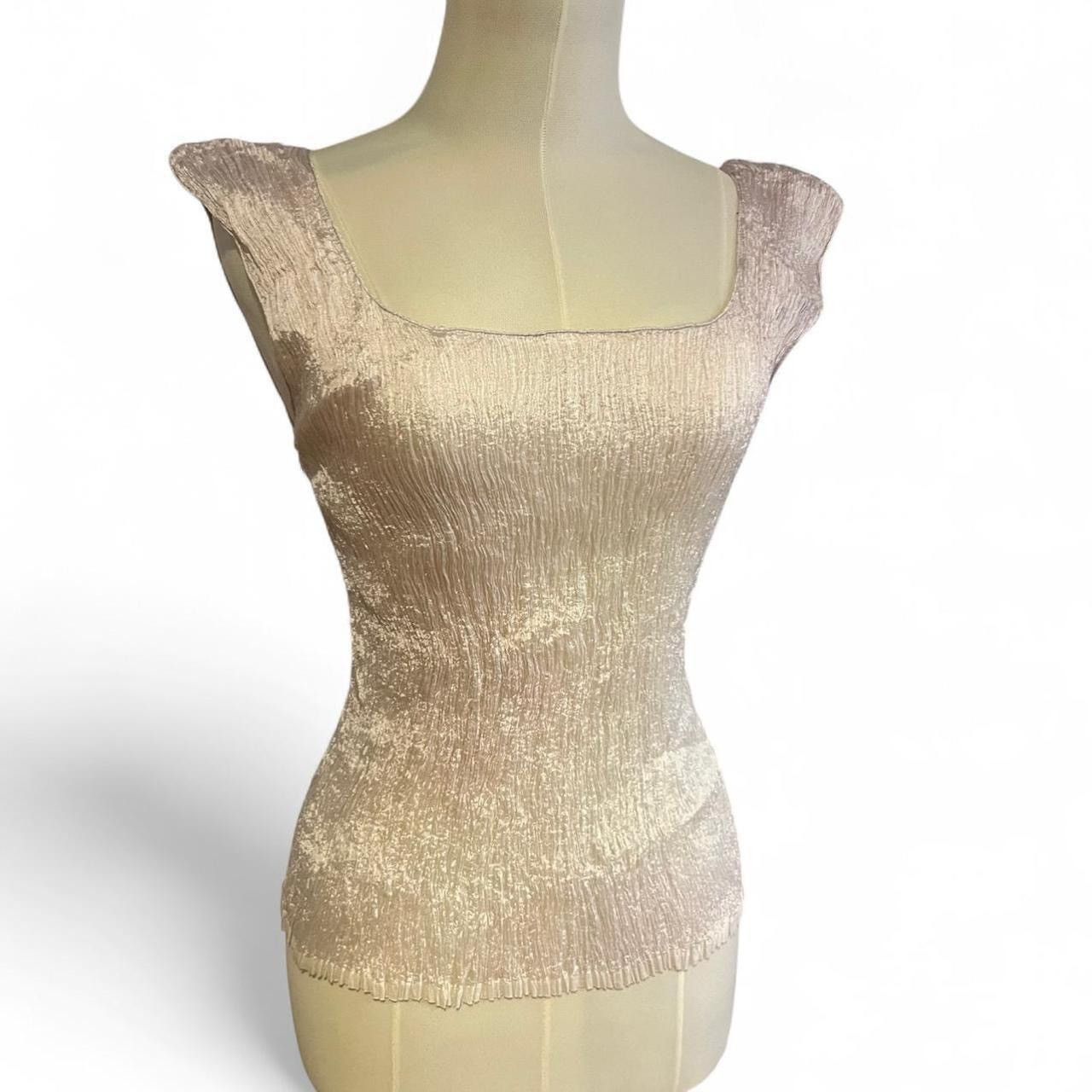 Other Vintage Y2K Pearl baby pink pleated tank top🦪 Size M / US 6-8 / IT 42-44 - 2 Thumbnail
