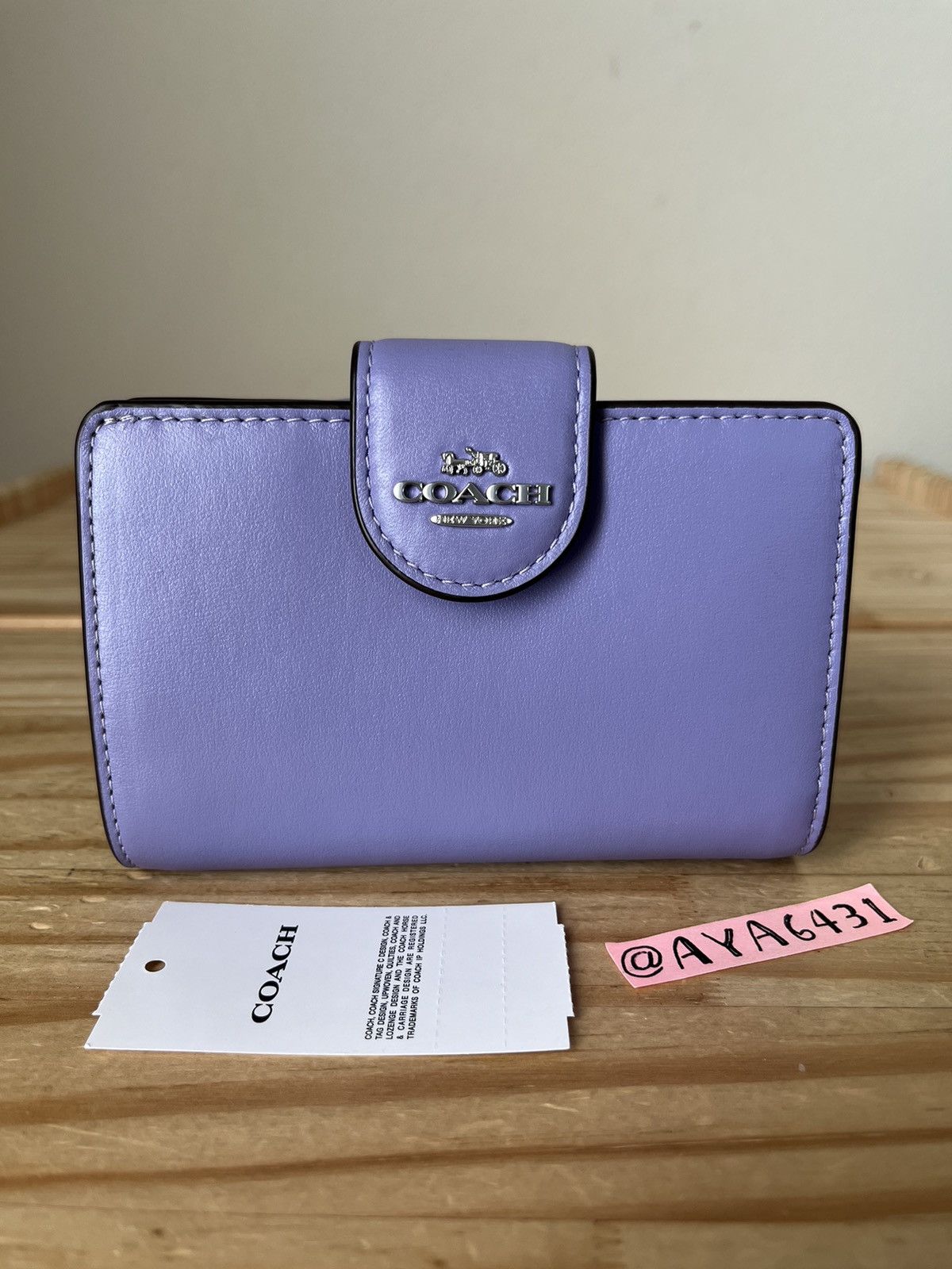 image of Coach Wallet in Purple, Women's