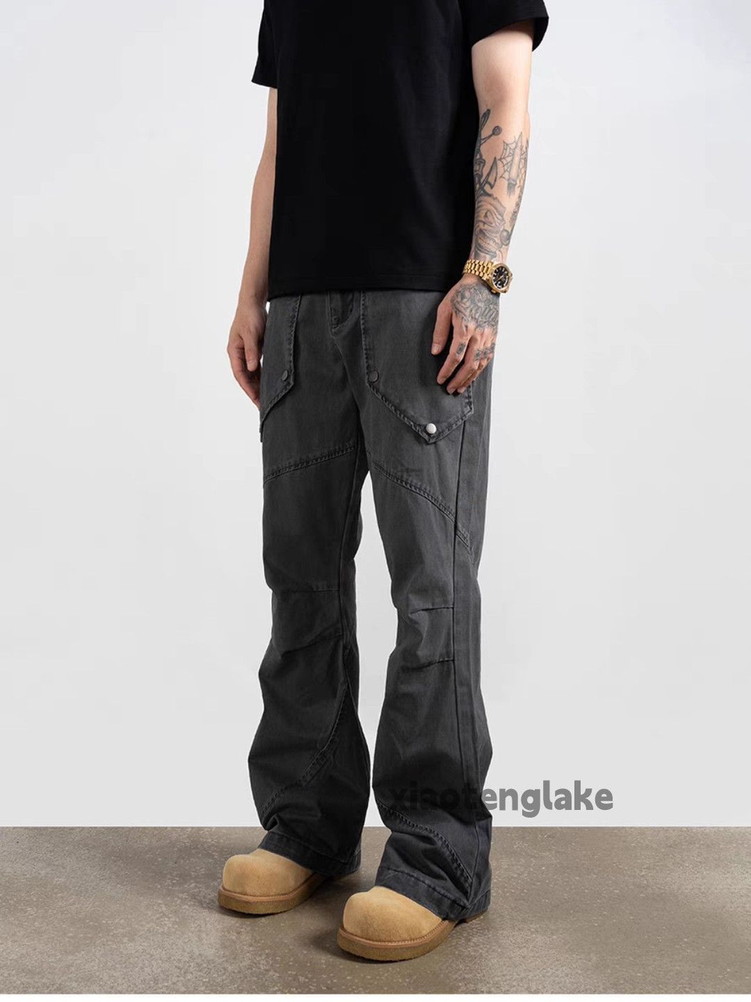 Designer × Japanese Brand × Vintage washed faded utility workwear carpenter cargo pants Size US 34 / EU 50 - 1 Thumbnail