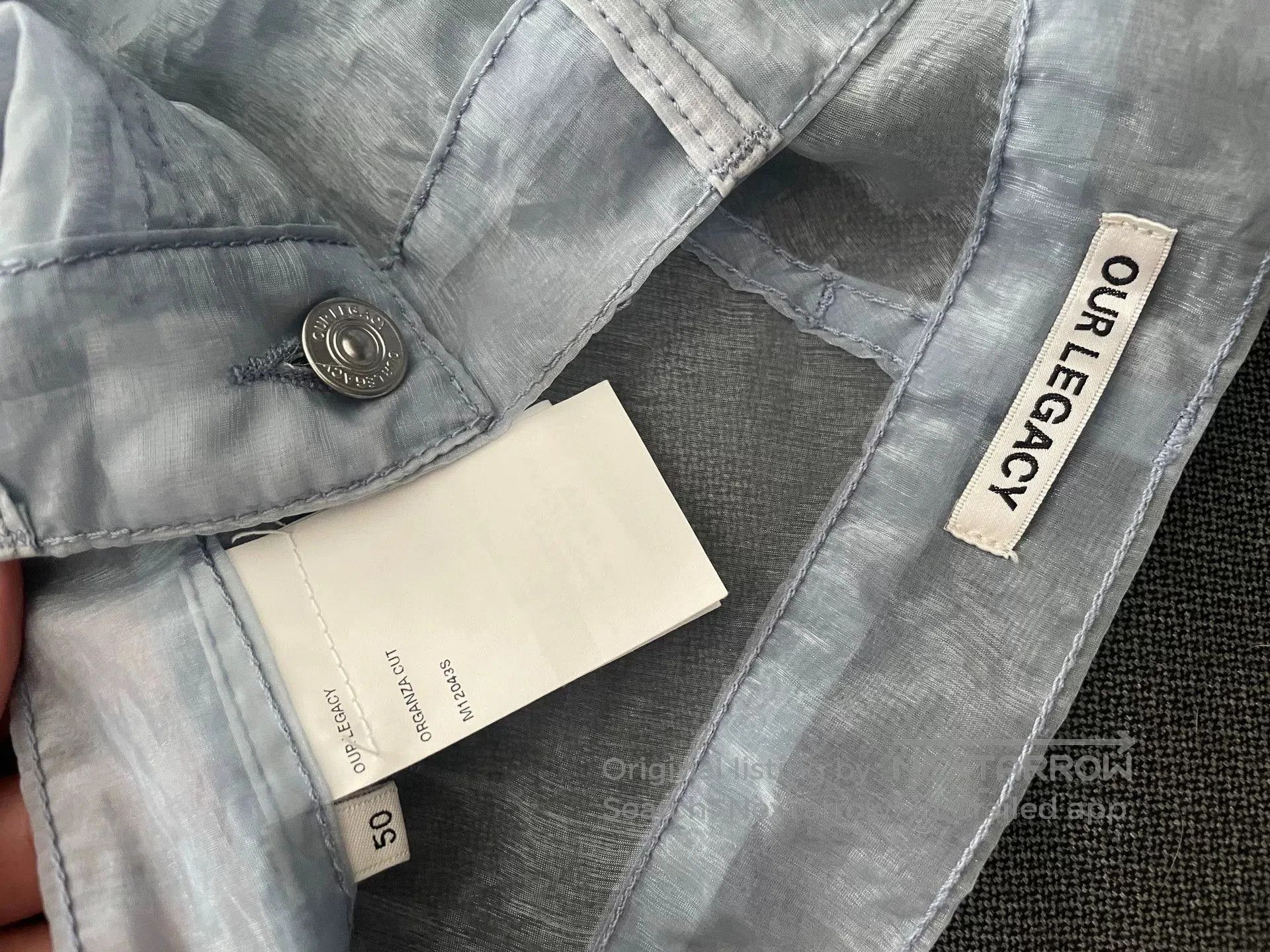 Our Legacy transparent denim pants for layering. Size US 40 / EU 56 - 3 Thumbnail