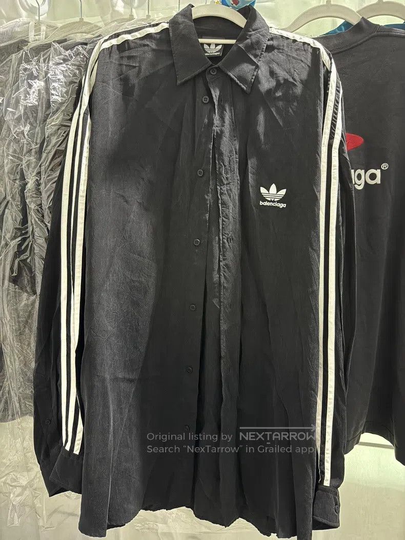 Balenciaga Balenciaga Adidas Co-Branded Long Sleeve Shirt Jacket Size US L / EU 52-54 / 3 - 1 Thumbnail